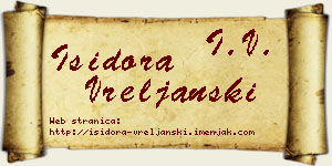 Isidora Vreljanski vizit kartica